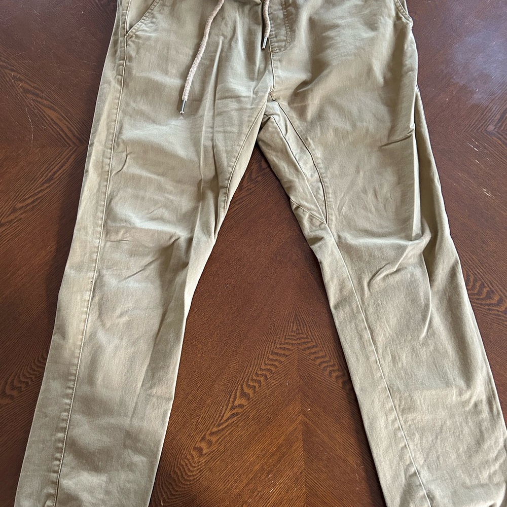 Tan Cotton Joggers with Versatile Style